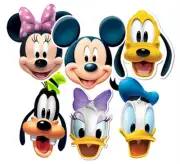 Mickey Mouse and Friends Face Mask Set Of 6 (Minnie Donald, Daisy, Pluto, Goofy)