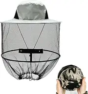 Mosquito Hat with Removable Netting Mosquito Head Net Sun Hat Quick Dry Wide Brim Sun Protection for Outdoor Hiking Camping Gardening Fishing
