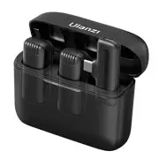 J12 Wireless Lavalier Microphone for USB C Phone, 2-in-1 Plug-Play Mic with