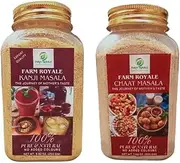 Farm Royale Kanji Masala Powder & Chaat Masala Powder ||1+1 combo-(250gm & 200gm) - Premium Export Quality for Carrot and Vada Kanji, 100% Pure, Natural, handmade by women workers