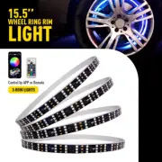 3 Row 15.5″ RGB Wheel Ring Lights LED IP68 For Truck Rim Light Bluetooth APP H