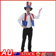 Uncle Sam Sequin Costume 4th July, Fancy Dress Vest Set American IndependenceDay