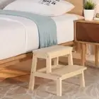 Sturdy Wooden Step Stools Non-Slip Small Step Ladder 2 Step Stool Wood Kitchen