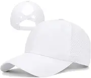 [ACTLATI] Criss Cross Ponytail Hats for Women Baseball Cap Summer Bun Hat Mesh Outdoor Trucker Dad Running Sports Hats
