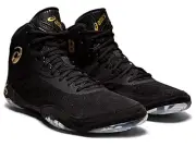 Asics JB Elite V Sneakers Men's 7.5 Black Gold Mid Top Wrestling Shoes RHS2675