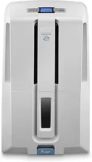 [De'Longhi] Tasciugo AriaDry 30L Pump Dehumidifier DD230P, Anti-Dust Filter, Pump System, LCD Display, Water Level Indicator, White
