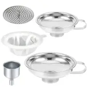 Stainless Steel Food Canning Funnel for Kitchen Use,Wide Mouth Funnel for Reg...