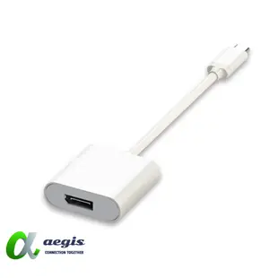 aegis艾吉斯 Type C 轉DP【DisplayPort】訊號轉接4K影音傳輸【支援蘋果安卓手機筆電】AGSCDP