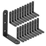20 PCS Black Corner Bracket Heavy Duty Shelf Brackets 5 X 3 Inch L Corner Brace