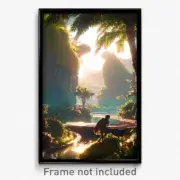 Pixel Art Poster - Buzzing Oasis (8 Bit Psychedelic Trippy Video Game Print)