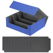 Card Storage Box for Trading Card, 1200 + with 10 Divider Fit, Blue/Grey