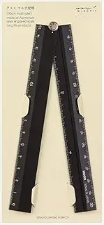 Midori Multi Aluminium Ruler 30cm Black (42254006)