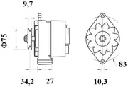 Mahle Alternator for Renault Agriculture TA/TUTS/DMZ - Onward