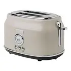 HADEN Toaster 900-Watt 2-Slice Wide Slot Putty Retro w/ Removable Crumb Tray