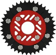 CHANGCHENG 420 Chain 40T Split Sprocket 7075 Aluminum Universal for Coleman CT200U BT200X 212cc 196cc 6.5hp 5.5hp Mini Bike & Go Karts Inner Red and Outer Black