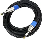 Ruilogod Mono 1/4 Inch TS to Stereo 1/4 Inch TRS Adapter Connector Cable 5M