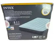 Intex 12" Queen Air Mattress Mid Rise w/ Built-In USB Pump Dura-Beam 66188T New