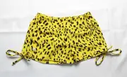 Nass Women's Sunny Ani NassyStitch Leopard Print Shorts BL1 Yellow Size XS