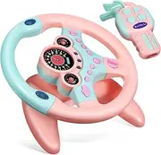 Steering Wheel for Car Simulator with Horn Steering Wheel with Base Safe Design for Home Travel