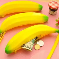 在飛比找蝦皮購物優惠-可愛香蕉兒童硬幣零錢包 女士錢包鑰匙包