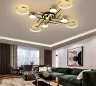 Modern Rings Brightness Dimmable No Remote Chandelier LED Luster Creative Shape
