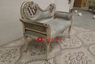 [紅蘋果傢俱] ML5007 新古典 小貴妃椅 小沙發椅 休閒椅 穿鞋凳 造型椅 洽談椅  金箔 銀箔