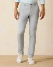 $138 Tommy Bahama Men's on par flat front Pants, Harbor Mist, 48X32