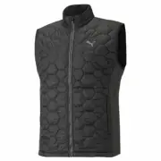 New Puma Cloudspun WRMLBL Primaloft Gold Quilting Vest Puma Black #531100