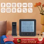 3 Sensors Wireless Indoor Outdoor Thermometer Temperature Humidity Monitor