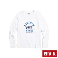 在飛比找momo購物網優惠-【EDWIN】女裝 丹寧吉普車長袖T恤(米白色)
