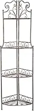 Multipurpose Wrought Iron Made Antiqued Rust Finish W46xDP32xH155 cm Sized Collapsible Cornered ?tag?Re