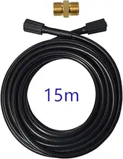 High Pressure Washer Hose Cord Pipe Carwash Hose Water Cleaning Extension Hose M22-Pin 14/15 Fit for Karcher Elitech Interskol Huter (Color : 15m)