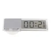 Suction Cup Mount Mini Transparent LCD Display Digital Car Electronic Clock