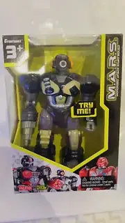 Cybotronix MARS Black Revo Walking Robot 7" Motorized Attack Robo Squad NIB