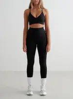 [AIM'N AU] Black Sense Tights & Strap Bra Set