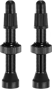 uxcell 2pcs Tubeless Valve Stems 34mm Aluminum Alloy Tubeless Valve Super Light No Leak Durable Valve Stem Caps Multiple Color & Size Fit Most Bicycle Tubeless Rims Pair, Black
