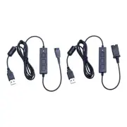 Headset Qd Connector Qd Cable to USB Plug Connects Headset to Computer Voip