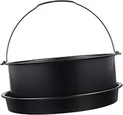1Set Pizza Pan Cake Barrel for Air Fryer Accessories Compatible with Models Non Stick Baking Supply for Pizza Pastries Steaming Desserts