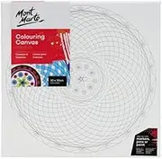 Mont Marte Signature Colouring Canvas 30 x 30cm (11.8 x 11.8in) - Mandala 4 Designs Painting Board Oil Acrylic Supply (Mandala-3)