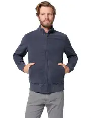 [Faherty] Stretch Terry Tanker Jacket in Navy