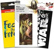 Star Wars Decals Set - 3 Premium Star Wars Decal Stickers for Laptop, Car, MacBook (Yoda, Star Wars, X Wing) (Decal Set)