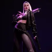 Nun With Gun 3D Print Unpainted/Unassembled