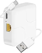Snblzhef Universal Network Cable Extension Ethernet Splitter High Speed USB C Power Gigabit Internet Rj45 Splitter Adapter 1 to 2