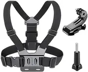 GoPro Accessories for Hero 3+ 4 5 6 7 8 - Head Helmet Strap, Chest Harness Mount, Adjustable Chesty for Action Cameras