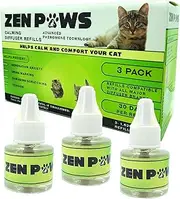 Zenpaws Upgraded No Scent - Diffuser Cat Relaxant Refill - Compatibility : Refills fit and are Compatible with All Major Brand diffusers. Feliway, Comfort Zone, ThunderEase, Relaxivet
