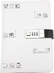 NUOBESTY Password Notebook Lockable Diary Corporate Book Kit Vintage Notebook with Lock and Pen Slot