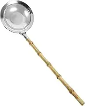 MAGICLULU Bamboo Colander Fine Mesh Noodle Strainer Multi-Functional Kitchen Utensil Large Stainless Steel Drainer for Cooking