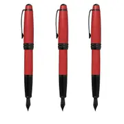 Cross Cross Bailey Fountain Pen w/ Black Nib (Matte Red) - Fine
