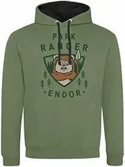 [STAR WARS] Unisex Adult Endor Park Ranger Hoodie (UK Size: L) (Green)
