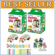 Complete Instax Mini Film Experience: 40 Shots, Stickers & Color Frames Included